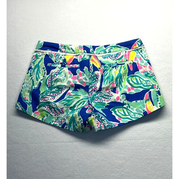 Lilly Pulitzer Size 0 Beckon Blue Wake Up Call Shorts NWT - Picture 1 of 7